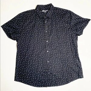 Slate & Stone Printed Short-Sleeve Shirt XXL Black